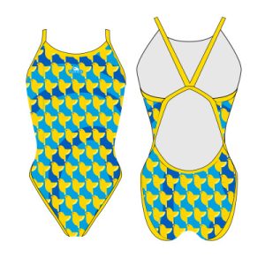 BAÑADOR MUJER NATACIÓN `REVOLUTION" CANARIOS 2022.