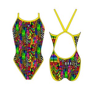 BAÑADOR MUJER NATACIÓN `REVOLUTION` FIESTA BRAZIL