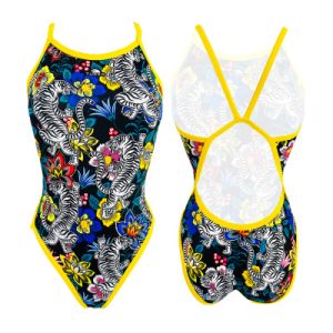 BAÑADOR MUJER NATACIÓN `REVOLUTION` FLOWERS AND TIGERS