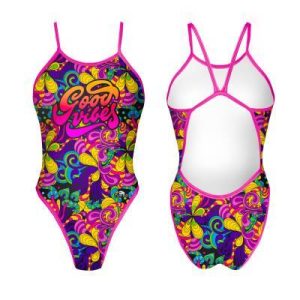 BAÑADOR MUJER NATACIÓN `REVOLUTION` GOOD VIBES SPLASH