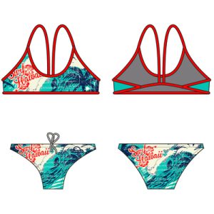 BAÑADOR NAT. GIRL T. FINO SURFER HAWAII VINTAGE