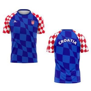 CAMISETA SUBLIMADA CROATIA BLUE SQUARES