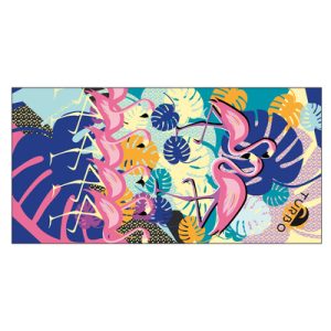 TOALLA ALGODON MICROFIBRA (145 x100) FLAMINGO