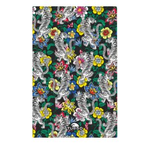 TOALLA ALGODON MICROFIBRA (145 x100) FLOWERS AND TIGERS
