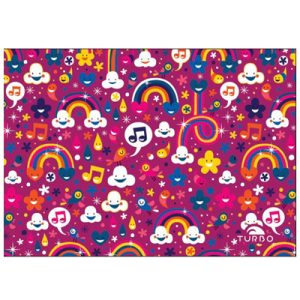 TOALLA ALGODON MICROFIBRA (145 x100) HAPPY RAINBOW