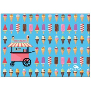 TOALLA ALGODON MICROFIBRA (145 x100) ICE CREAM