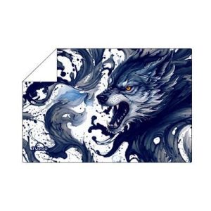 TOALLA ALGODON MICROFIBRA (145 x100) INK WOLF