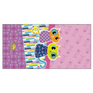 TOALLA ALGODON MICROFIBRA (145 x100) PATCHWORK CATS