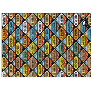 TOALLA ALGODON MICROFIBRA (145 x100) ROMBOS CANARIAS