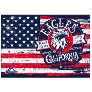 TOALLA ALGODON MICROFIBRA (145 x100) USA WINGS EAGLE
