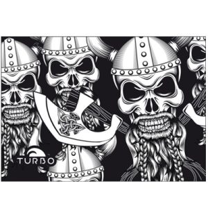 TOALLA ALGODON MICROFIBRA (145 x100) VIKING SKULL
