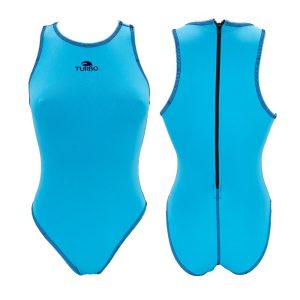 BAÑADOR NIÑA WATERPOLO CONFORT CELESTE
